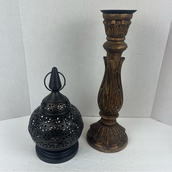 Bohemian vibe 2-pc set of candle holder & lantern - Picture 12 of 12